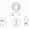 BACHMANN TWIST 2x grounded outlets, ferrules, grounded mounting plug, chrome, 2 m view 2
