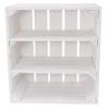 3x Vintage Furniture, 24 White Kitchen Shelves with 3 Compartments, Horizontal, 50 x 40 x 30 cm view 4