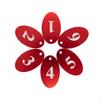 StayMax Oval Number Tags, Aluminum Alloy, with Key Rings, 1–50, Red view 3