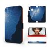 MOBIWEAR Slim Flip Case for Huawei P30 Lite – Made in EU, Transparent TPU, Book Style, Milky Way view 1