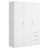 DEKIT Grupo RIMOBEL Wardrobe with 3 Doors and 3 Drawers, White, 121 x 184 x 52 cm view 1