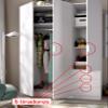 DEKIT Grupo RIMOBEL Wardrobe with 3 Doors and 3 Drawers, White, 121 x 184 x 52 cm view 4