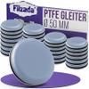 Filzada 8-Pack Self-Adhesive PTFE Furniture Gliders, Round, 50 mm view 1