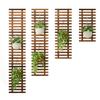 Wooden Plant Stand and Wall-Mounted Flower Pot Holder view 1