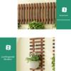 Wooden Plant Stand and Wall-Mounted Flower Pot Holder view 3