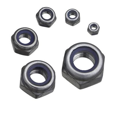 200 Self-Locking Nuts M5, Stainless Steel A2 VA V2A, DIN 985 Hex Nuts