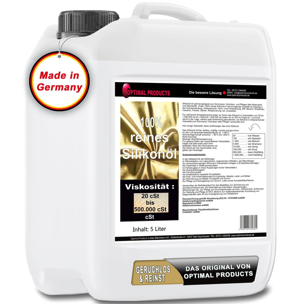High-Purity Silicone Oil, 100 cSt Viscosity / 5-Liter Canister