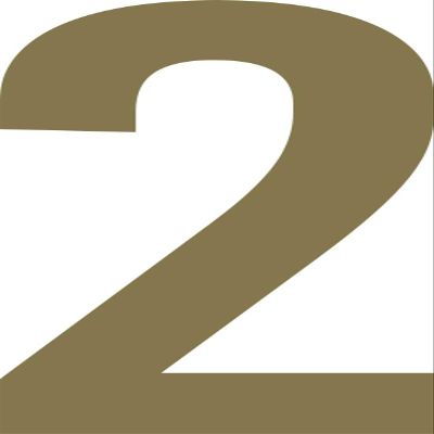ShirtInStyle Self-Adhesive Number Stickers, 2–50 cm Height, Gold, Number 2–4 cm