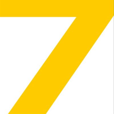 ShirtInStyle Self-Adhesive Number Stickers, 7–8 cm, Signal Yellow
