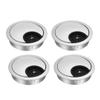 Sourcing Map 4-Piece Zinc Alloy Desk Cable Grommet, 2-1/8 in, Silver view 1