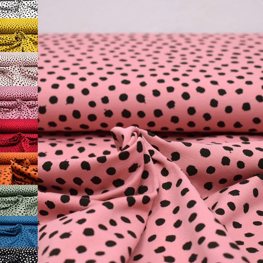 MAGAM Fabrics Grace Jersey Children's Fabric OEKO-TEX by the Meter, 50 cm (2. Dusty Rose)