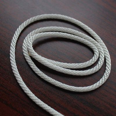 MU Wear-Resistant Safety Braided Rope, Fine-Braided Nylon, 4 mm Diameter, for Caving Outreach Training, White, 20 m