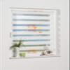 K-home Denia No-Drill Double Roller Blind, Orange, 105 x 150 cm (W x L), Floral Design view 1