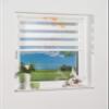 K-home Denia No-Drill Double Roller Blind, Orange, 105 x 150 cm (W x L), Floral Design view 3