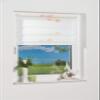 K-home Denia No-Drill Double Roller Blind, Orange, 105 x 150 cm (W x L), Floral Design view 4