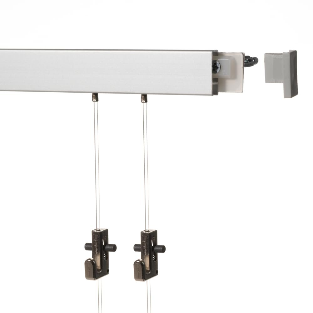 20 m (10 x 2 m) SOFT-RAIL COMFORT (M) Picture Rail Set, Silver