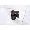 Kingston Brass KF3310ORB FIP x 3/8 in. OD Compression Angle Stop Valve with Lever Handle, Bronze-Colored view 2