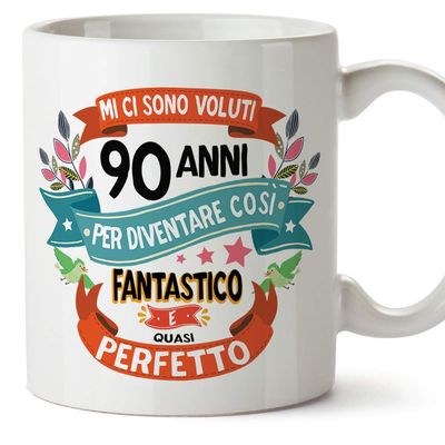Mugffins 90th Birthday Mug (in Italian)