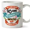 Mugffins 90th Birthday Mug (in Italian) view 1
