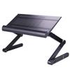 MU Sit-Stand Desk PC Workstation, Height-Adjustable Folding Laptop Table, Black view 2