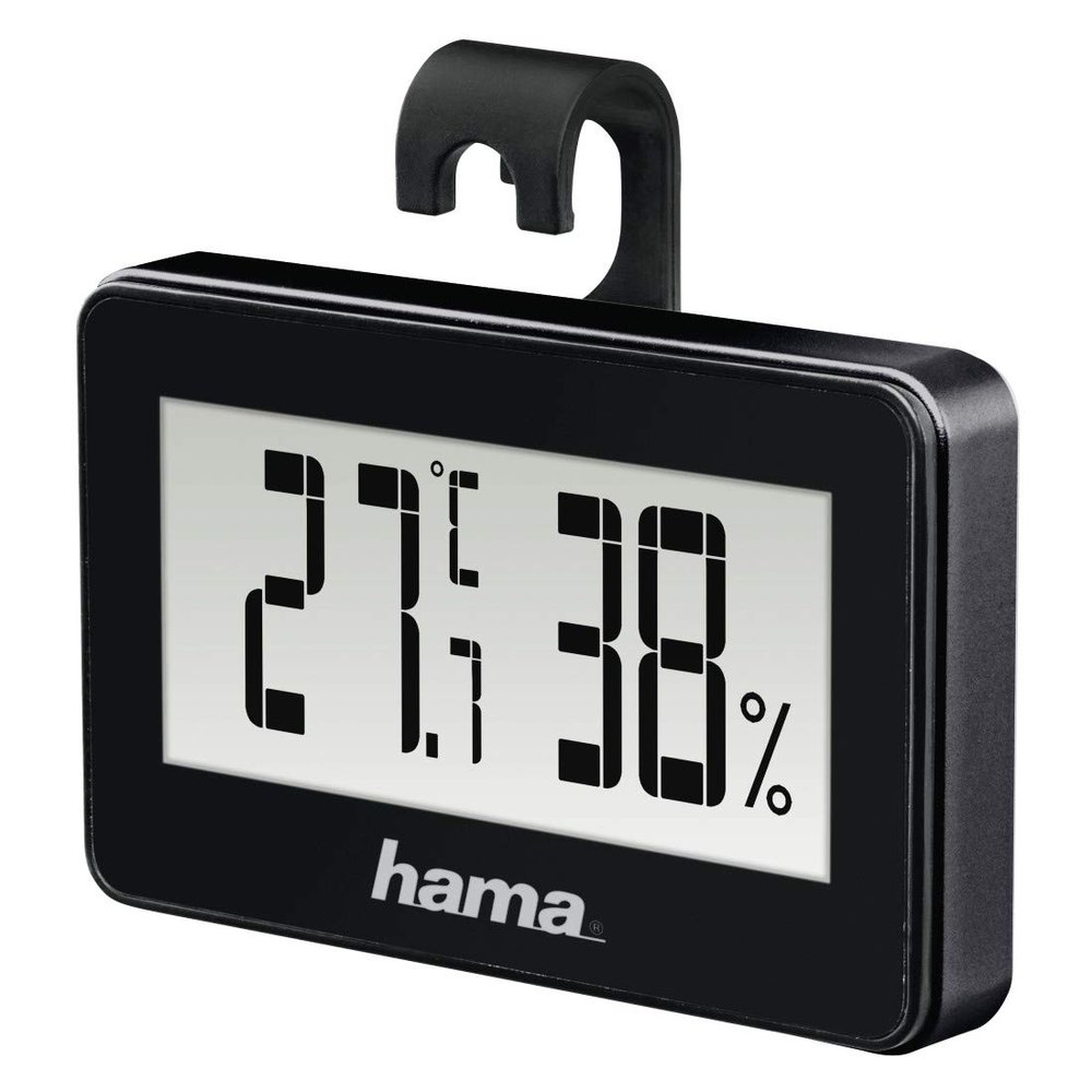 Hama Mini Thermometer/Hygrometer, Black