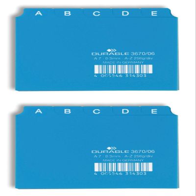 Durable A–Z Index Dividers, Landscape (Blue, 2 x DIN A7)