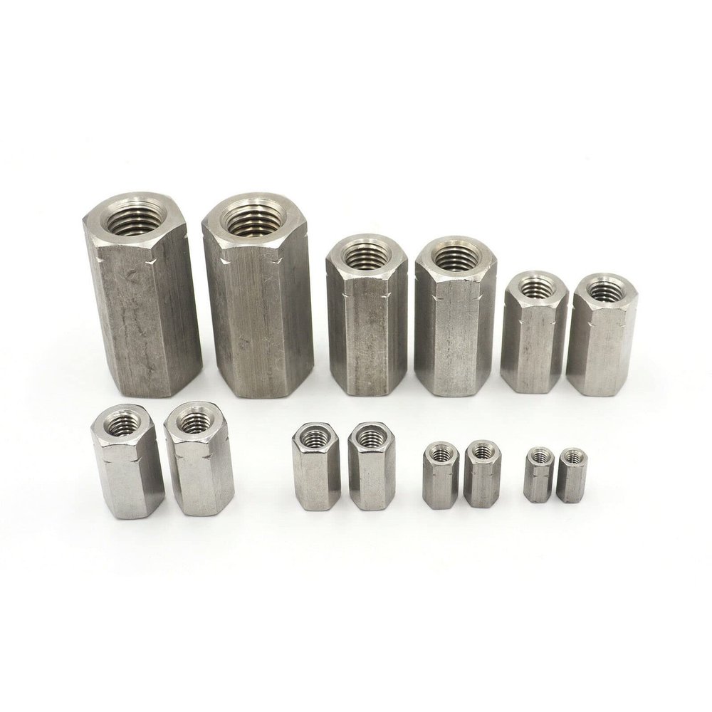 2 pcs. M24 Long Nuts, Stainless Steel A2, DIN 6334, External Hex