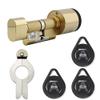 EVVA AirKey Knob Cylinder 56/46K, Polished Brass view 1
