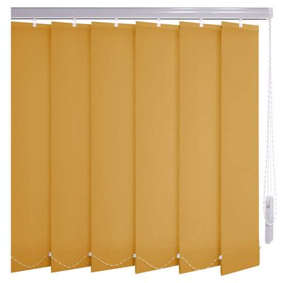 Sonnenschutz-HH Yellow Translucent Vertical Blind, 490 x 340 cm, 127 mm Slats