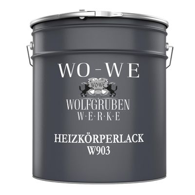 Radiator Paint, Heating Paint W903 Deep Black, similar to RAL 9005, 2.5 L