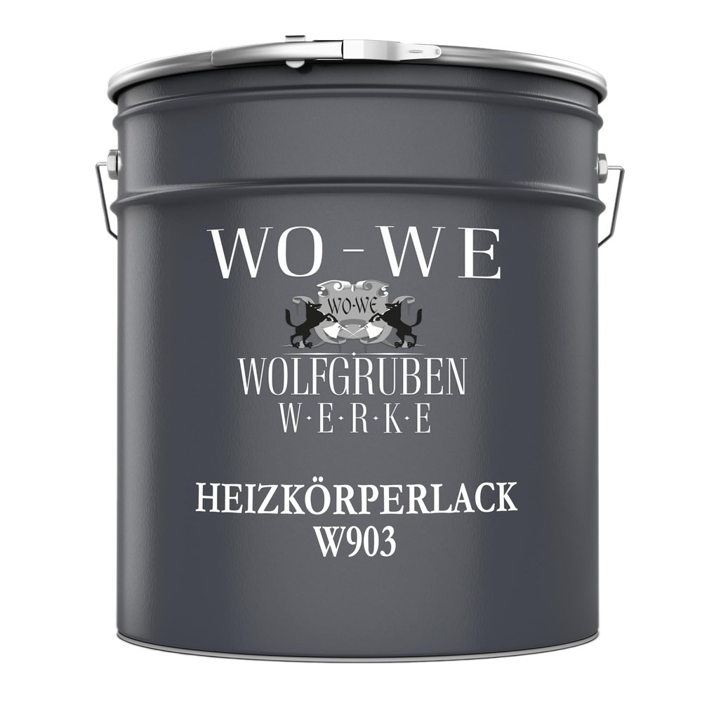 Radiator Paint, Heating Paint W903 Deep Black, similar to RAL 9005, 2.5 L