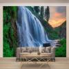 XLMING 3D Mountain, Sky, Tree and Waterfall Wallpaper, Textured Silk, 300 x 210 cm view 1