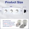 BSEED 3-Gang Schuko-Wandsteckdose, EU-Standard, 16 A/250 V, weiße Kristallglasplatte view 4