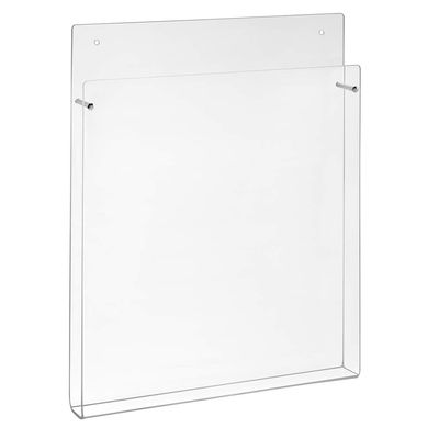 Zeigis DIN A4 Wall-Mounted Acrylic Brochure Holder, 23 mm Deep, Transparent