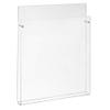 Zeigis DIN A4 Wall-Mounted Acrylic Brochure Holder, 23 mm Deep, Transparent view 1
