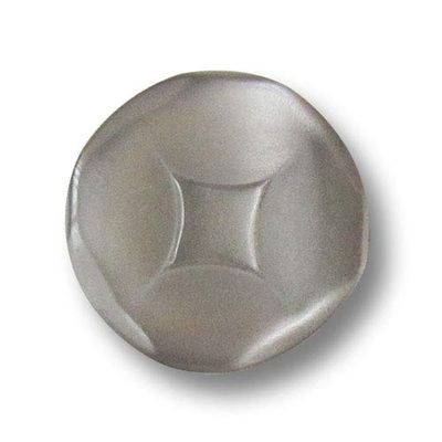 15-Piece Set of Small Shimmering Gray-Brown Plastic Buttons – Approx. 13 mm