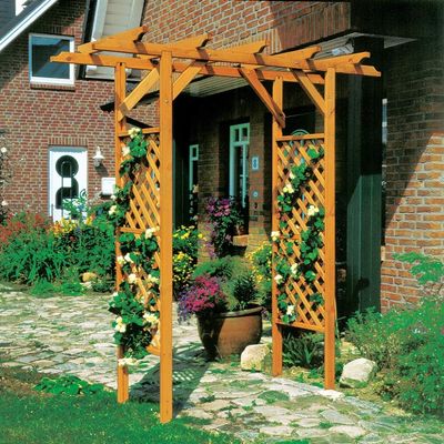 Beauty.Scouts Outdoor Dino Collection Nanny Pergola, Pine, Honey Brown, 200 x 51 x 208 cm
