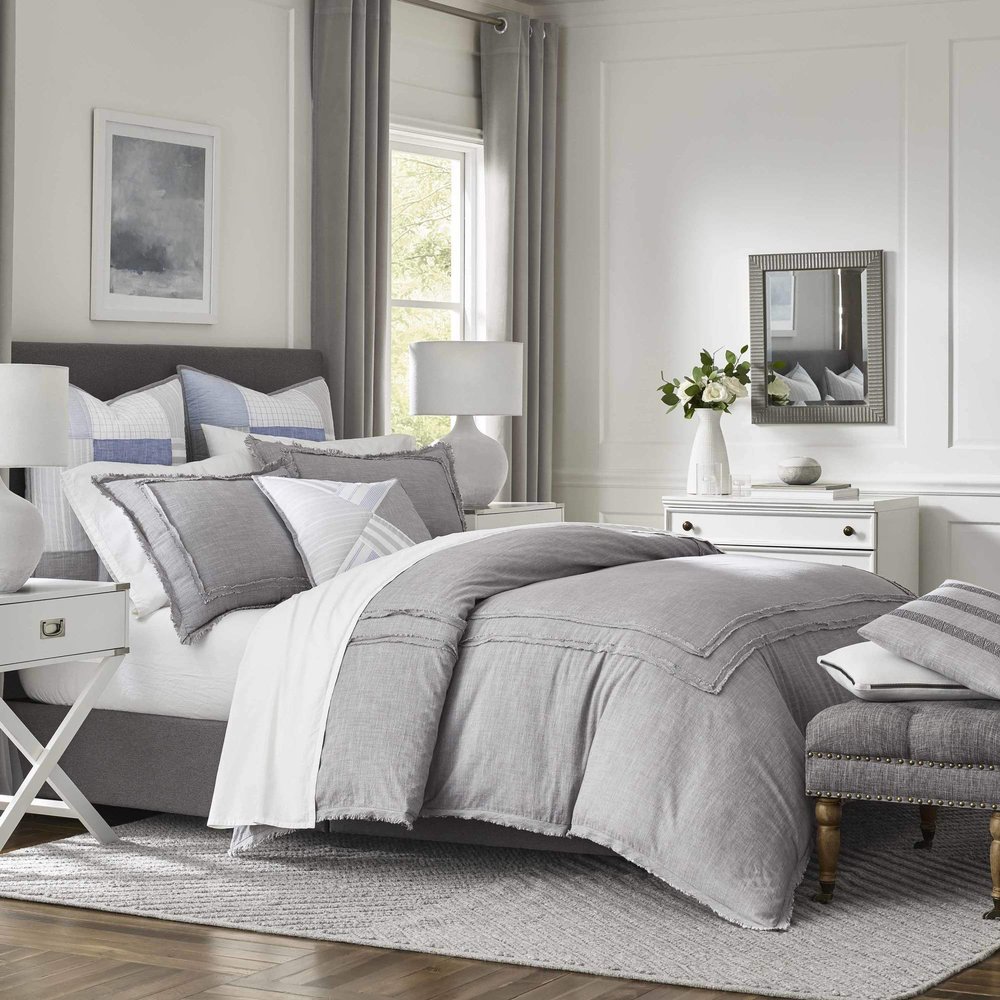Southern Tide Home Bayview Comforter Set, Twin, Gray