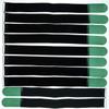 10x 500 mm x 50 mm Reusable Dark Green Hook-and-Loop Cable Ties with Metal Eyelet view 1