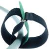10x 500 mm x 50 mm Reusable Dark Green Hook-and-Loop Cable Ties with Metal Eyelet view 2