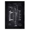 Nacnic Piano Patent Poster, 3rd Sheet, A3, Black Background view 1