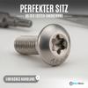 PROTECH 10-Pack M8 x 20 Button Head Screws, ISO 7380, A2 Stainless Steel, TX40 Torx, Fully Threaded view 2