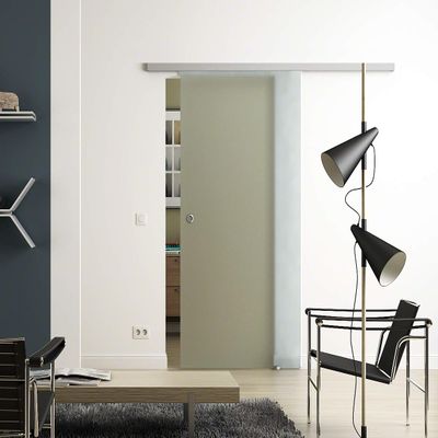 Fully Satin-Finished Glass Sliding Door, 775 x 2175 mm, Sadora SlimLine System