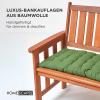Homescapes 3-Seater Bench Cushion, Olive Green, 143 x 48 cm view 3