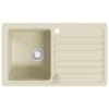 vidaXL Beige Granite Single-Bowl Kitchen Sink view 1