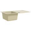 vidaXL Beige Granite Single-Bowl Kitchen Sink view 4