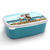 Blue Lunch Box – Bunny on Bicycle by the Sea, Personalized Name, LBr15 view 2