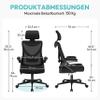 Yaheetech Ergonomic Office Chair with Headrest, Black view 2