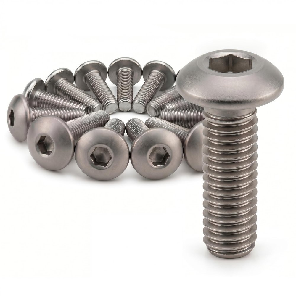 PROTECH 50x M10x40 ISO 7380 Button Head Screws, A2 Stainless Steel, Hex Socket