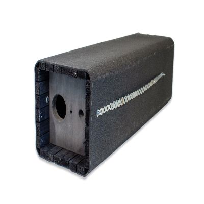 Conservation Product Little Owl Nest Box, Type 21, 65 mm Entrance, Marten Protection, Wood-Concrete, 83 cm